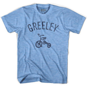 Greeley City Tricycle Adult Tri-Blend T-shirt - Athletic Blue