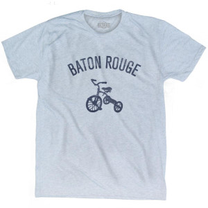 Baton Rouge Tricycle Adult Tri-Blend T-shirt - Athletic White Baton Rouge Tricycle Adult Tri-Blend T-shirt - Athletic White
