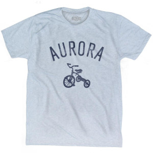 Aurora Tricycle Adult Tri-Blend T-shirt - Athletic White Aurora Tricycle Adult Tri-Blend T-shirt - Athletic White