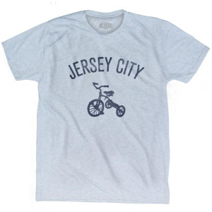 Jersey City Tricycle Adult Tri-Blend T-shirt - Athletic White Jersey City Tricycle Adult Tri-Blend T-shirt - Athletic White