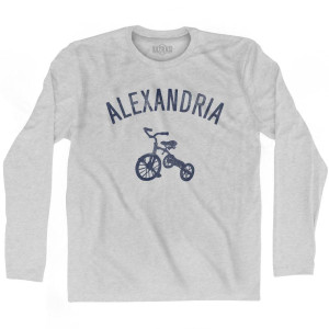 Alexandria Tricycle Adult Cotton Long Sleeve T-shirt - Grey Heather