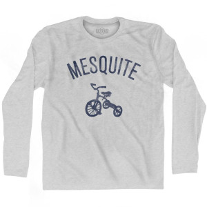 Mesquite City Tricycle Adult Cotton Long Sleeve T-shirt - Grey Heather