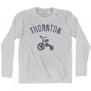 Thornton City Tricycle Adult Cotton Long Sleeve T-shirt - Grey Heather