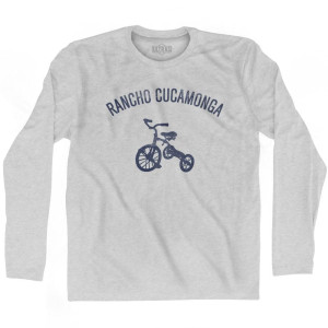 Rancho Cucamonga City Tricycle Adult Cotton Long Sleeve T-shirt - Grey Heather