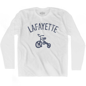 Lafayette City Tricycle Adult Cotton Long Sleeve T-shirt - White
