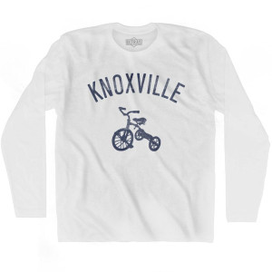 Knoxville City Tricycle Adult Cotton Long Sleeve T-shirt - White Knoxville City Tricycle Adult Cotton Long Sleeve T-shirt - White