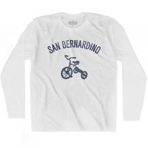 San Bernardino City Tricycle Adult Cotton Long Sleeve T-shirt - White