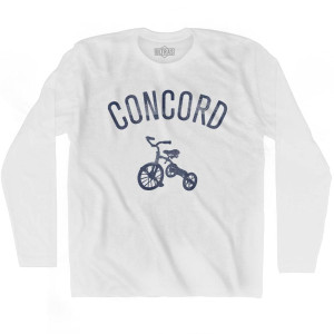 Concord City Tricycle Adult Cotton Long Sleeve T-shirt - White