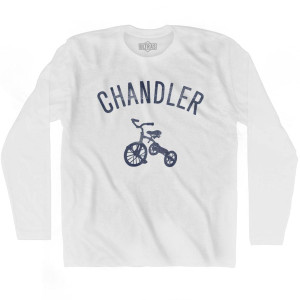 Chandler Tricycle Adult Cotton Long Sleeve T-shirt - White