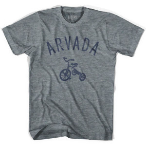 Arvada Tricycle Adult Tri-Blend V-neck Womens T-shirt - Athletic Grey Arvada Tricycle Adult Tri-Blend V-neck Womens T-shirt - Athletic Grey