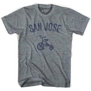 San Jose City Tricycle Adult Tri-Blend V-neck Womens T-shirt - Athletic Grey San Jose City Tricycle Adult Tri-Blend V-neck Womens T-shirt - Athletic Grey