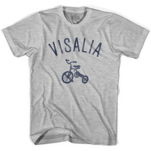 Visalia City Tricycle Womens Cotton T-shirt - Grey Heather