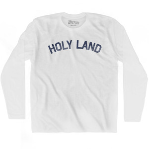Holy land Adult Cotton Long Sleeve T-shirt - White Holy land Adult Cotton Long Sleeve T-shirt - White