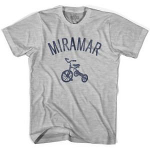 Miramar City Tricycle Womens Cotton T-shirt - Grey Heather
