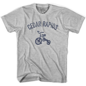 Cedar Rapids City Tricycle Womens Cotton T-shirt - Grey Heather Cedar Rapids City Tricycle Womens Cotton T-shirt - Grey Heather