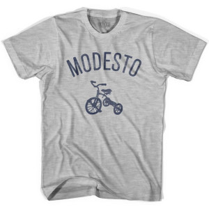 Modesto City Tricycle Womens Cotton T-shirt - Grey Heather Modesto City Tricycle Womens Cotton T-shirt - Grey Heather