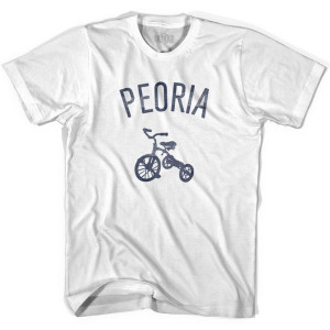 Peoria City Tricycle Womens Cotton T-shirt - White