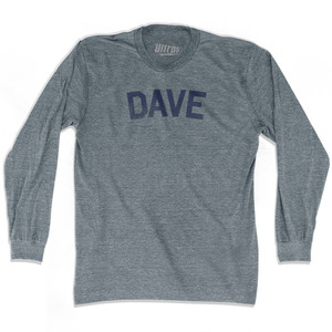 Dave Adult Tri-Blend Long Sleeve T-shirt - Athletic Grey