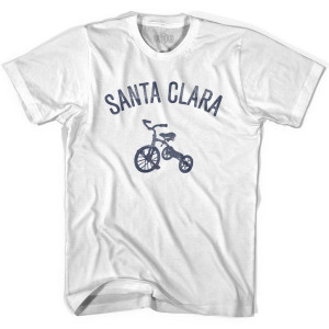 Santa Clara City Tricycle Womens Cotton T-shirt - White Santa Clara City Tricycle Womens Cotton T-shirt - White