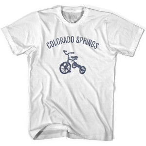 Colorado Springs City Tricycle Womens Cotton T-shirt - White Colorado Springs City Tricycle Womens Cotton T-shirt - White