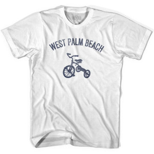 West Palm Beach City Tricycle Womens Cotton T-shirt - White West Palm Beach City Tricycle Womens Cotton T-shirt - White