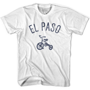 El Paso City Tricycle Womens Cotton T-shirt - White El Paso City Tricycle Womens Cotton T-shirt - White