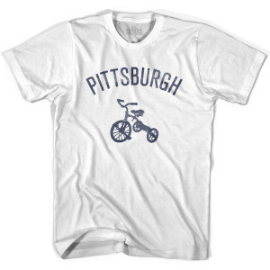 Pittsburgh City Tricycle Womens Cotton T-shirt - White Pittsburgh City Tricycle Womens Cotton T-shirt - White