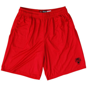 Tribe Lacrosse Battle Shorts Made in USA - Red Tribe Lacrosse Battle Shorts Made in USA - Red