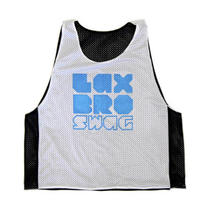 Lax Bro Swag Lacrosse Pinnie Made In USA - White & Black Lax Bro Swag Lacrosse Pinnie Made In USA - White & Black