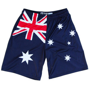 Australia Flag Lacrosse Shorts Made in USA - Navy Australia Flag Lacrosse Shorts Made in USA - Navy