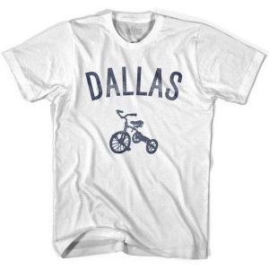 Dallas City Tricycle Womens Cotton T-shirt - White Dallas City Tricycle Womens Cotton T-shirt - White