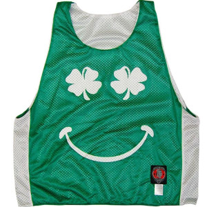 Ireland Smile Lacrosse Pinnie Made In USA - White and Green Ireland Smile Lacrosse Pinnie Made In USA - White and Green
