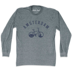 Amsterdam Bike Long Sleeve T-shirt - Athletic Grey Amsterdam Bike Long Sleeve T-shirt - Athletic Grey