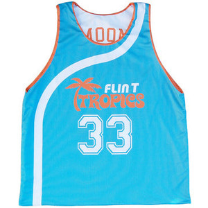 Flint Tropics Lacrosse Pinnie Made In USA - Blue Orange Flint Tropics Lacrosse Pinnie Made In USA - Blue Orange