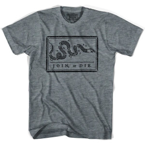 HARTING JOIN OR DIE VINTAGE T-shirt - Athletic Grey HARTING JOIN OR DIE VINTAGE T-shirt - Athletic Grey