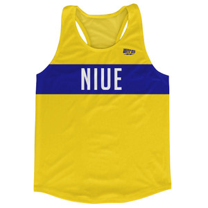 Niue Finish Line Running Tank Top Made In USA - Yellow Niue Finish Line Running Tank Top Made In USA - Yellow