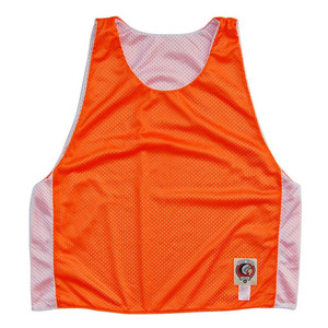 Neon Orange and White Reversible Lacrosse Pinnie Made In USA - Neon Orange & White Neon Orange and White Reversible Lacrosse Pinnie Made In USA - Neon Orange & White