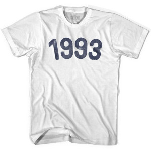 1993 Year Celebration Youth Cotton T-shirt - White 1993 Year Celebration Youth Cotton T-shirt - White