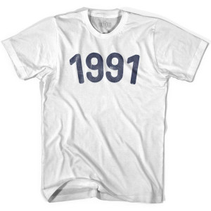 1991 Year Celebration Youth Cotton T-shirt - White 1991 Year Celebration Youth Cotton T-shirt - White