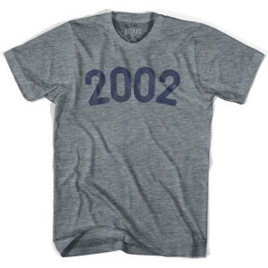 2002 Year Celebration Youth Tri-Blend T-shirt - Athletic Grey