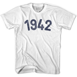 1942 Year Celebration Youth Cotton T-shirt - White 1942 Year Celebration Youth Cotton T-shirt - White