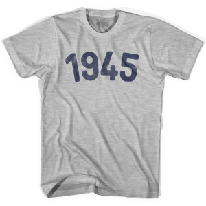 1945 Year Celebration Youth Cotton T-shirt - Grey Heather