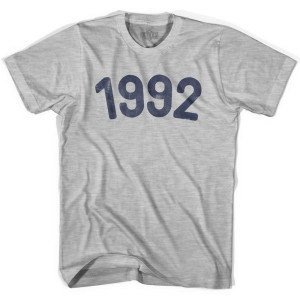 1992 Year Celebration Youth Cotton T-shirt - Grey Heather 1992 Year Celebration Youth Cotton T-shirt - Grey Heather
