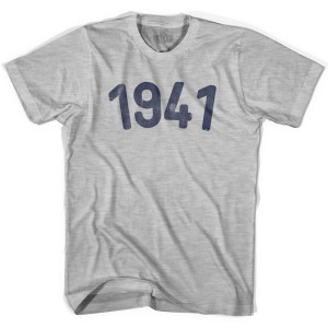 1941 Year Celebration Adult Cotton T-shirt - Grey Heather