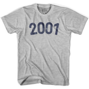 2001 Year Celebration Adult Cotton T-shirt - Grey Heather