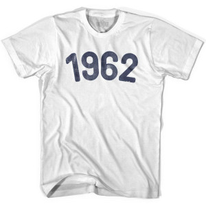1962 Year Celebration Adult Cotton T-shirt - White