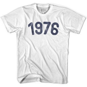 1976 Year Celebration Adult Cotton T-shirt - White