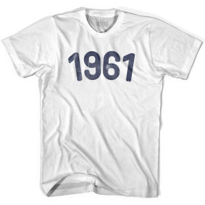 1961 Year Celebration Adult Cotton T-shirt - White