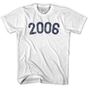 2006 Year Celebration Adult Cotton T-shirt - White