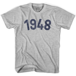 1948 Year Celebration Adult Cotton T-shirt - Grey Heather